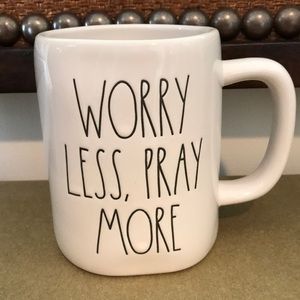 Rae Dunn - ‘Worry Less’ ceramic mug. NWT